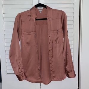 EXPRESS Womens XS brown Portofino blouse